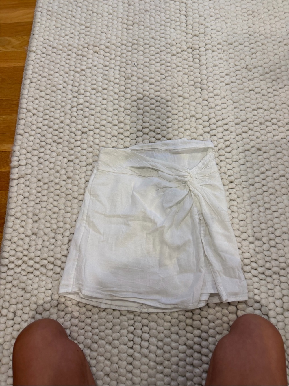 Hollister White Mini Wrap Skirt